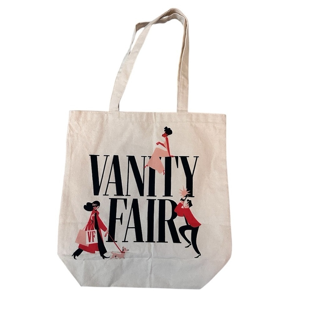 Vanity Fair Canvas Tote Bag | Promotional Graphic Print | Minimal Chic Carryall